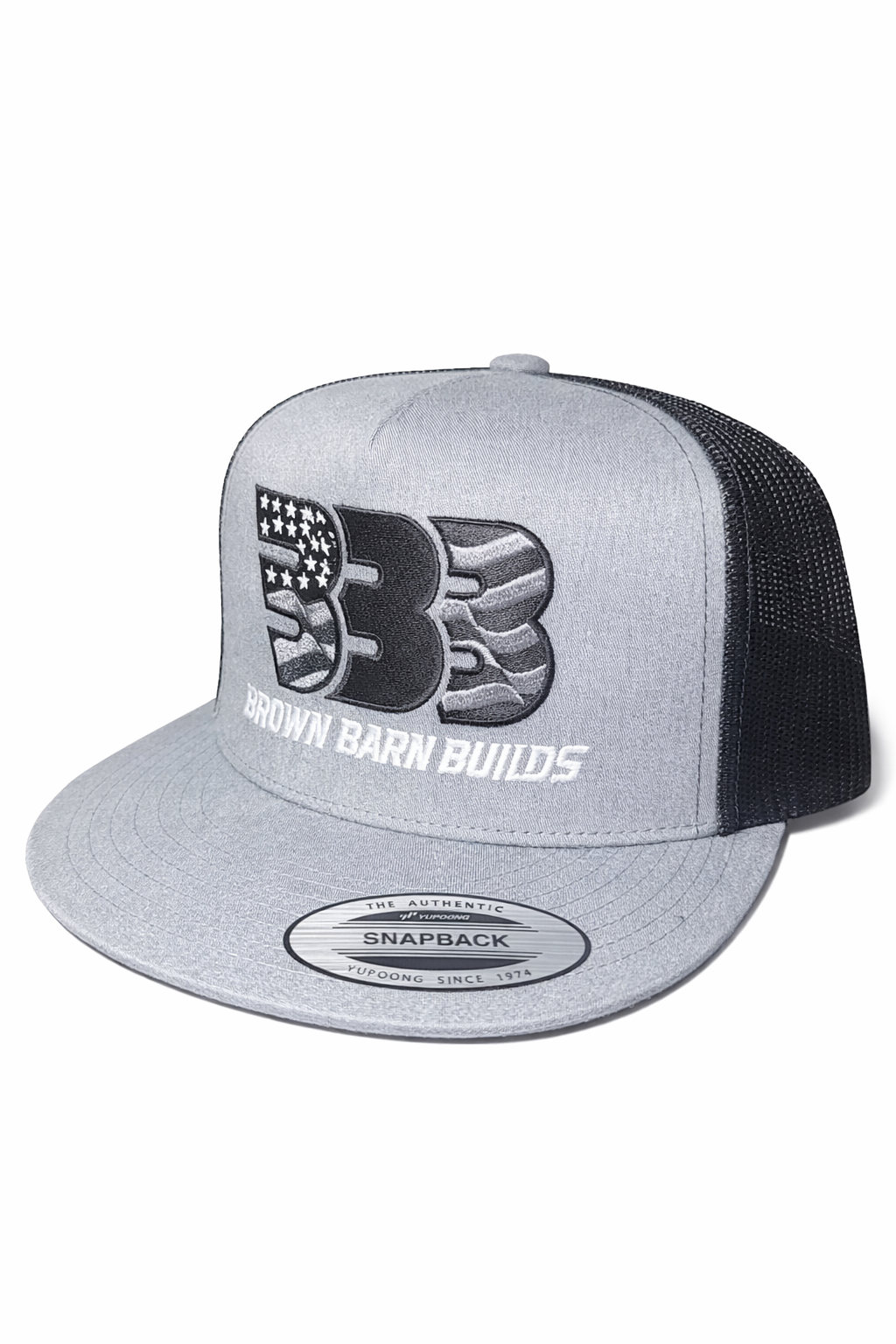 Brown Barn Builds “The Classics” SnapBack (Heather Grey)